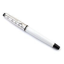 Ручка перьевая Waterman Expert Deluxe White CT, толщина линии F, хром
